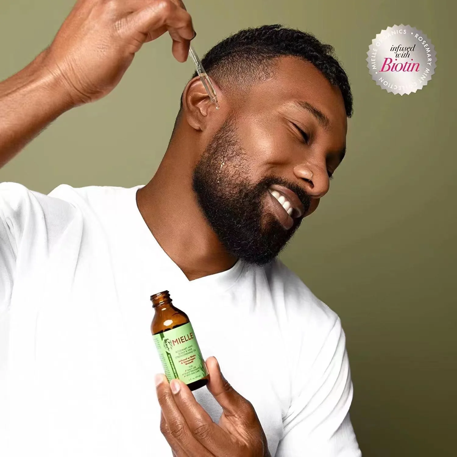 MIELLE Natural Organics Rosemary Mint Scalp Parting Hair Strengthening Nourishing Conditioning Hair Oil