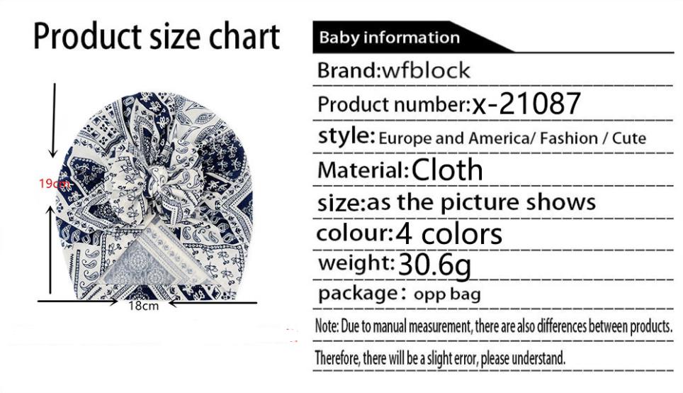 New baby hat creative print baby jumper Indian hat