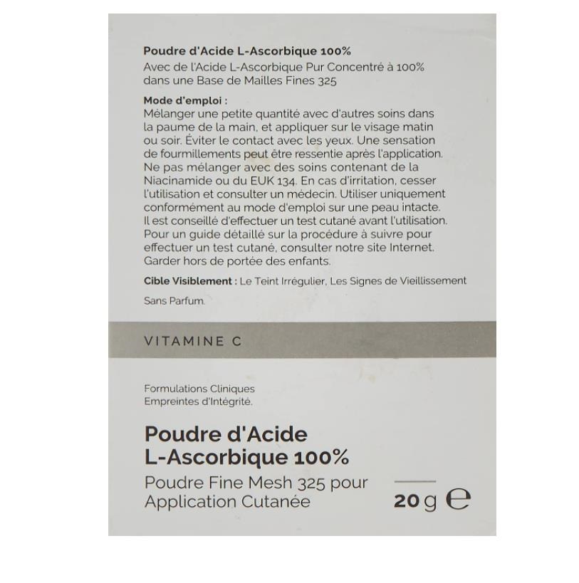 100% L-Ascorbic Acid Powder Vitamin C Antioxidant Brighten Skin Tone Face Makeup Ordinary Care Natural White Loose Powder