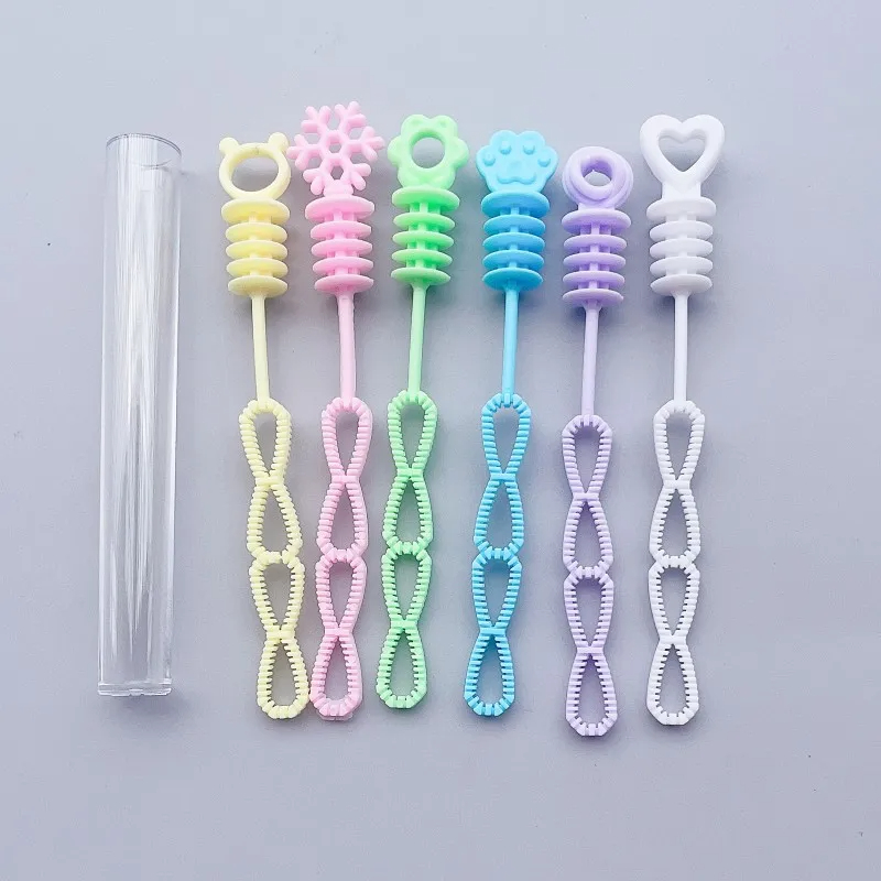 10pcs/bag Colorful Bubble Empty Tube Bubble Machine Toys Kids Birthday Party Favor Carnival Gift School Prizes Goodie Filler