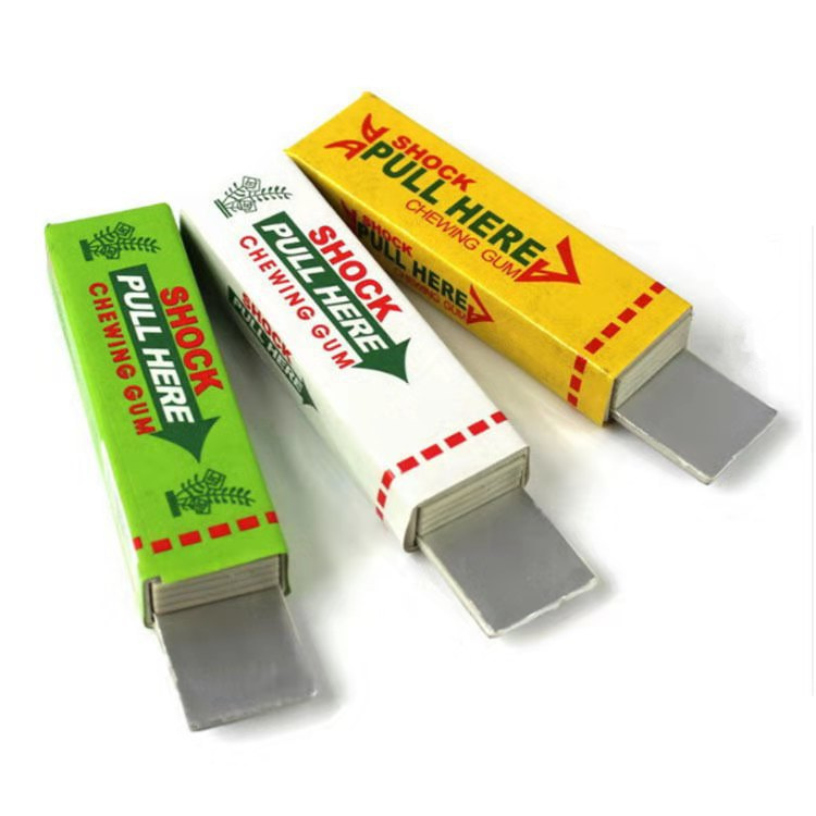 Electric Shock Joke Chewing Gum Pull Head Shocking Toy Gift Gadget Prank Trick Gag Funny Toy &
