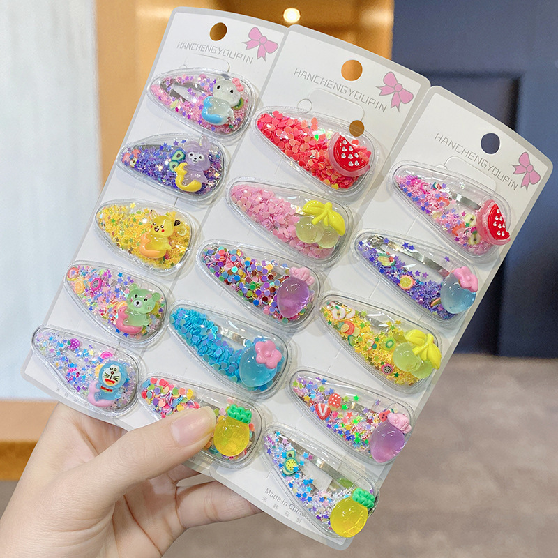 5 Pieces / Pack Girls Hair Clips New Transparent Hair Clips Fashion Children PVC Cartoon Animal Hair Accessories