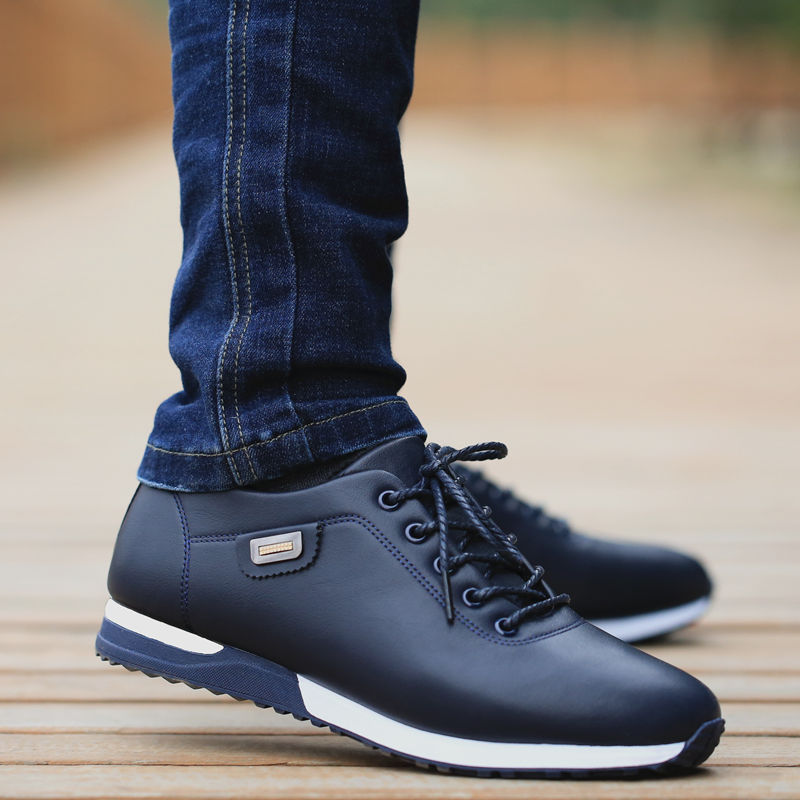 Fashion Loafers Walking Footwear Outdoor Breathable Sneakers Men's PU Leather Business Casual Shoes for Male