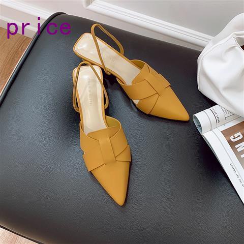Women's shoes Black square head Rhinestone accessories High-heeled sandals