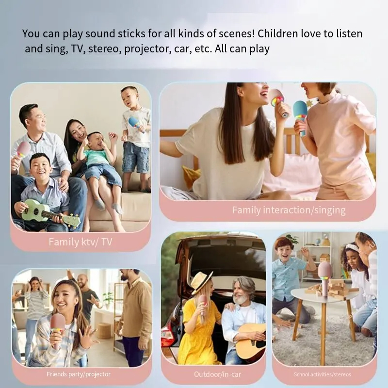 L8 New Microphone National K Song Bluetooth Home TV Children Singing Wireless Microphone Sound Integration Microphone