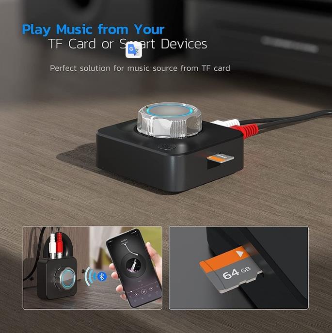 Bluetooth 5.0 Audio Receiver TF Card RCA 3.5mm 3.5 AUX Jack For Car kit Wired Speaker Headphone 3D Stereo Music Wireless Adapter