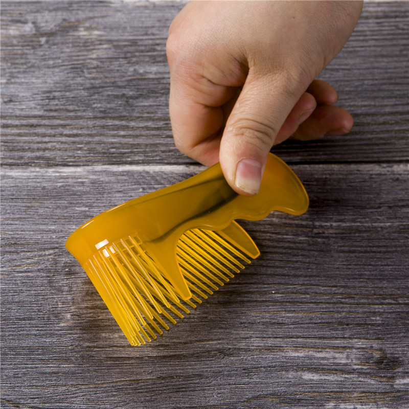 A Pack Of 10 Ox Tendon Combs Set In Yellow Anti-Static Thickened And Durable Ox Tendon Color