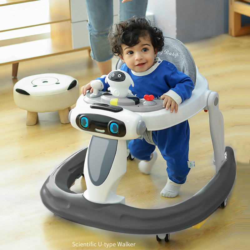 Pusher 3 in 1 Baby Walker Ride on Car Music Toy Toddler Round Activity Assistant Unique Baby walker infant Step Car with Music