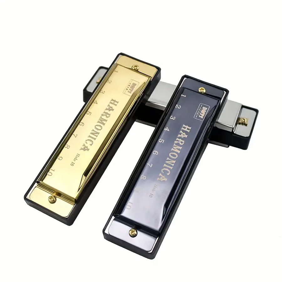 Miwayer 10 Holes Harmonica Mouthpiece Puzzle Musical Instrument Beginner Education Play Gift Copper Core Resin Harmonica