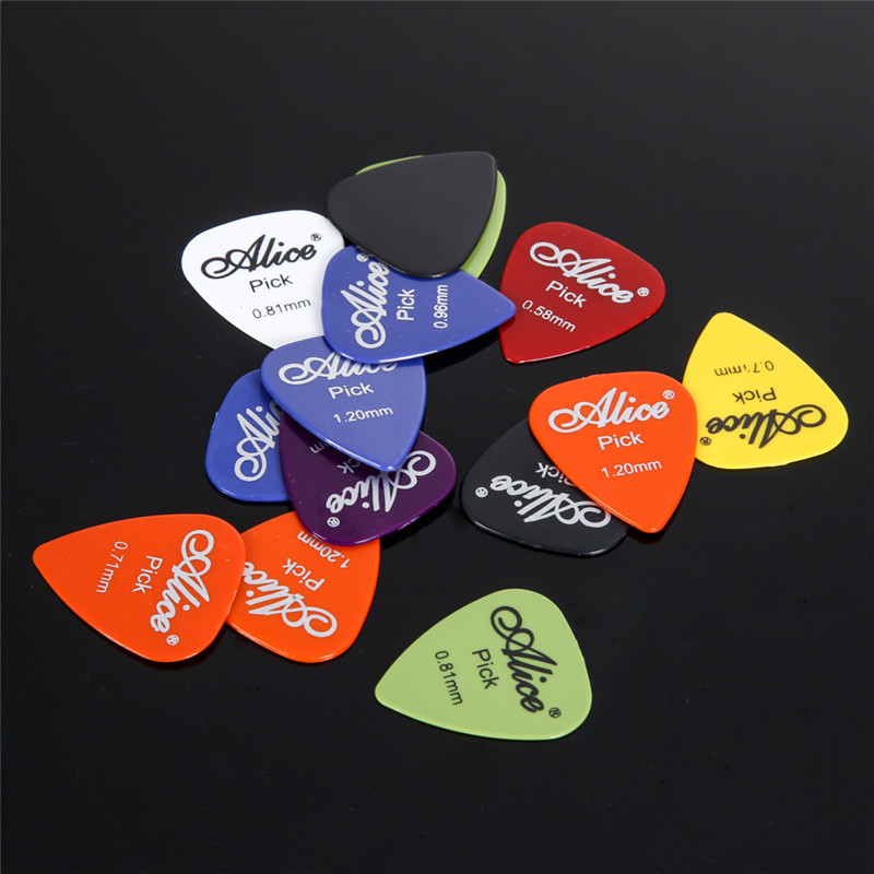 50Pcs/Set Electric Guitar Pick Acoustic Music Picks Plectrum 0.58/0.71/0.81/0.96/1.20/1.50mm Thickness Guitar Accessories GYH