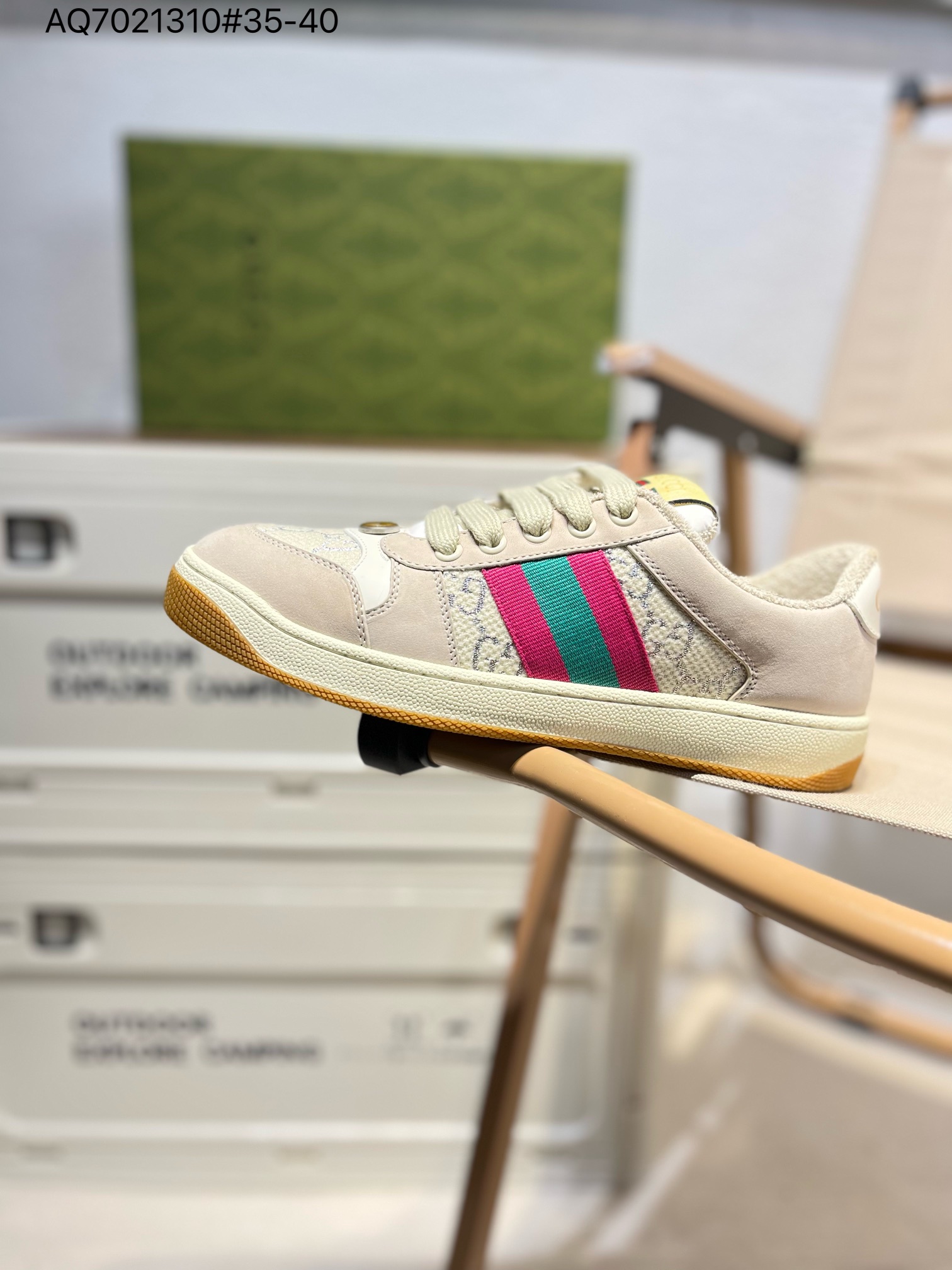 Gucci Classic Small Dirty Shoes Retro Versatile Distressed Casual Versatile Dad Shoes Size: 35-40