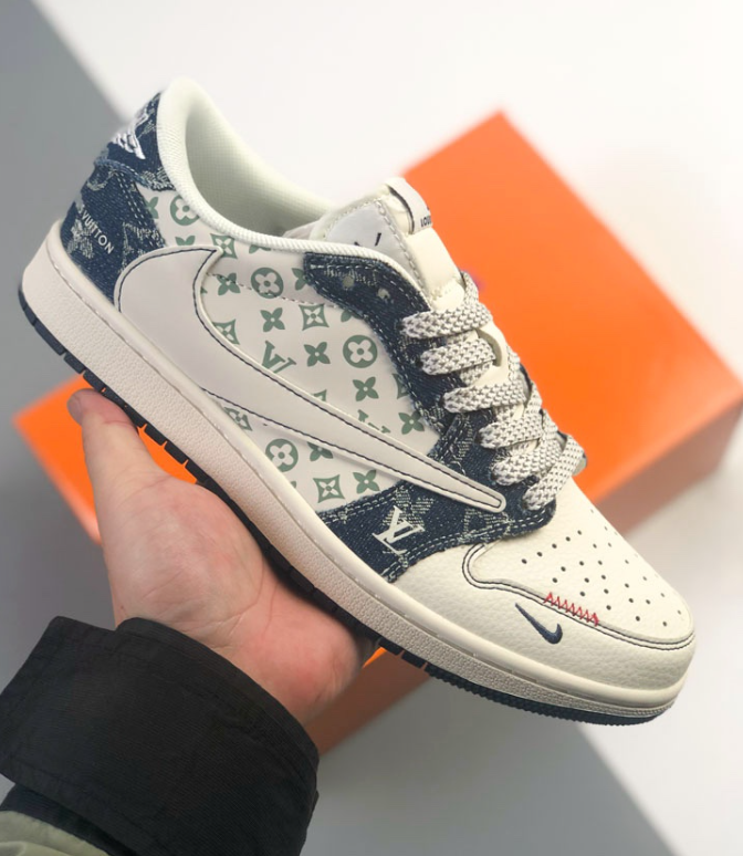 AJ1 Qiao 1 Inverted Hook Retro Low Top Casual Sports Skateboarding Board Shoes