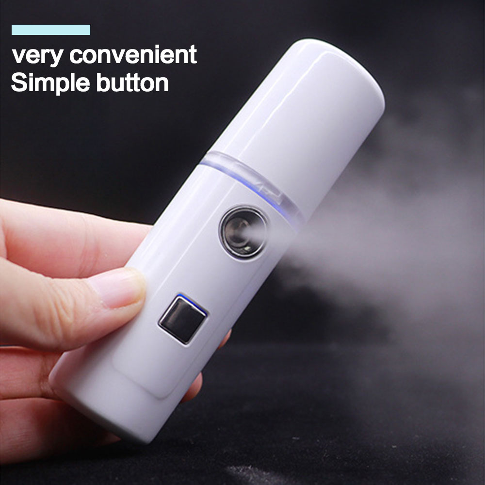 Face Stream Beauty Spray Hand-held Water Machine Moisturizing Nano Ionic Mist Face Humidifier Sauna Facial Pore Cleansing Tool