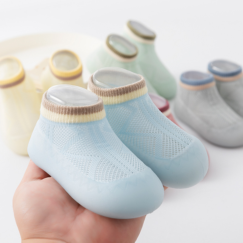 Children's mesh mosquito resistant socks, shoes, summer baby anti-skid floor socks, baby walking shoes, socks, soft soles