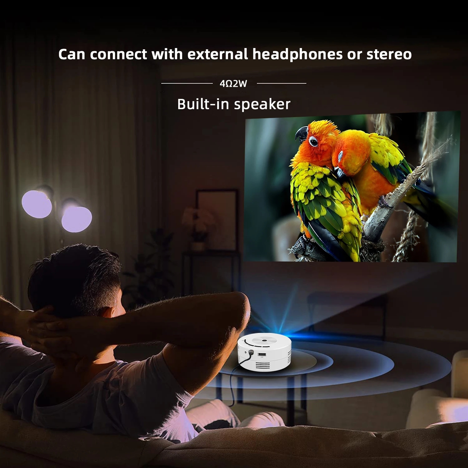 YT200 home projector small portable mini portable small mobile phone projector