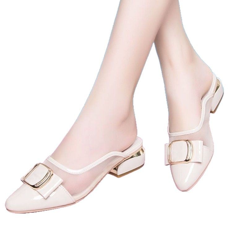women fashion sweet light weight spring & summer hollow out square heel shoes lady classic office work shoes