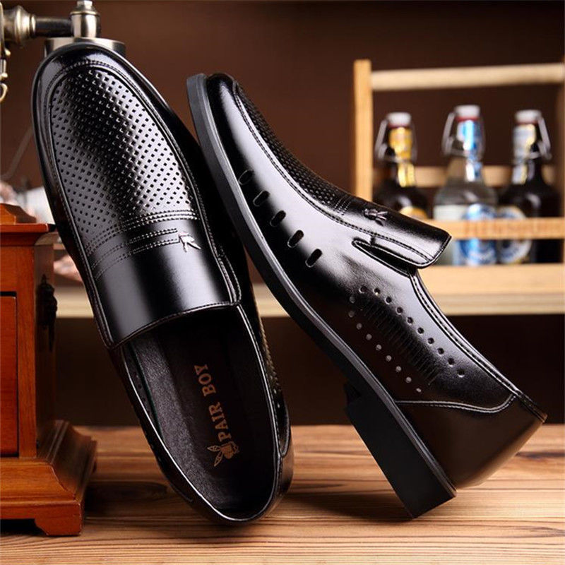 Hollow Summer Plastic British Casual Business Formal Leather Shoes Men Shoes Single Shoes Casual Shoes Men Leather Shoes
