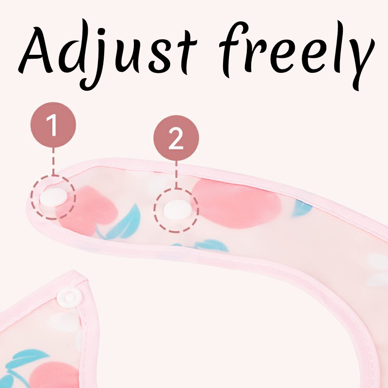 Baby's dining bib EVA waterproof detachable feeding bib Children's bib Mouth water towel Children's wash free dining bib