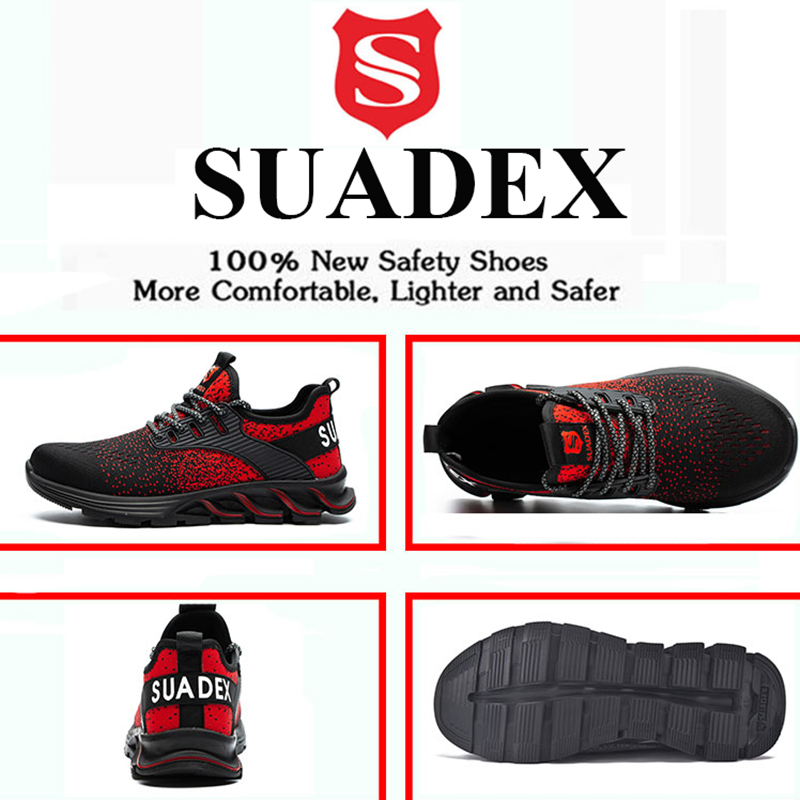 Safety shoes men's women's steel toe boots indestructible work shoes lightweight breathable composite toe for men
