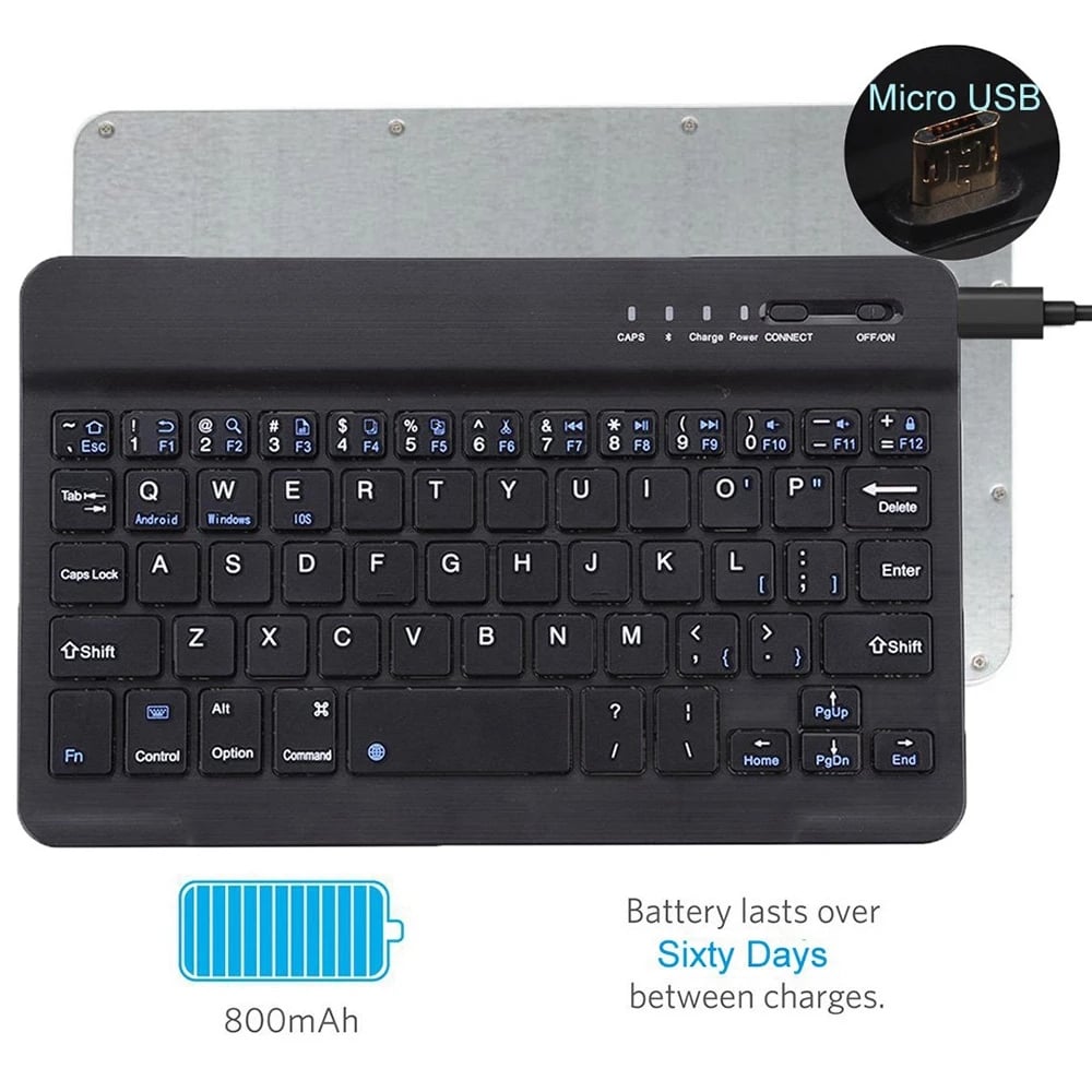 Mini Ultra Slim Wireless Bluetooth Keyboard 7/9/10 Inch Bluetooth 3.0 Keyboard For Ipad Phone Tablet With Windows/Android/iOS