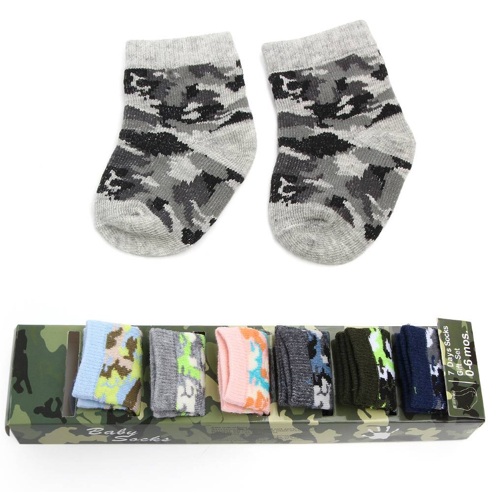 Buy 1 Get 1 boxed socks Weekly socks Spring and Summer baby socks gift box 7 pairs of baby socks