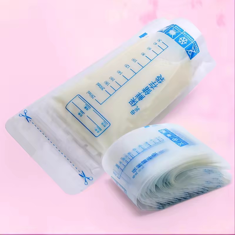 30pcs/Bag Breastmilk Storage Bag 250ml Self Standing Baby Food Storage Breast Milk Storage Bag BPA Free Baby Safe Feeding Bags