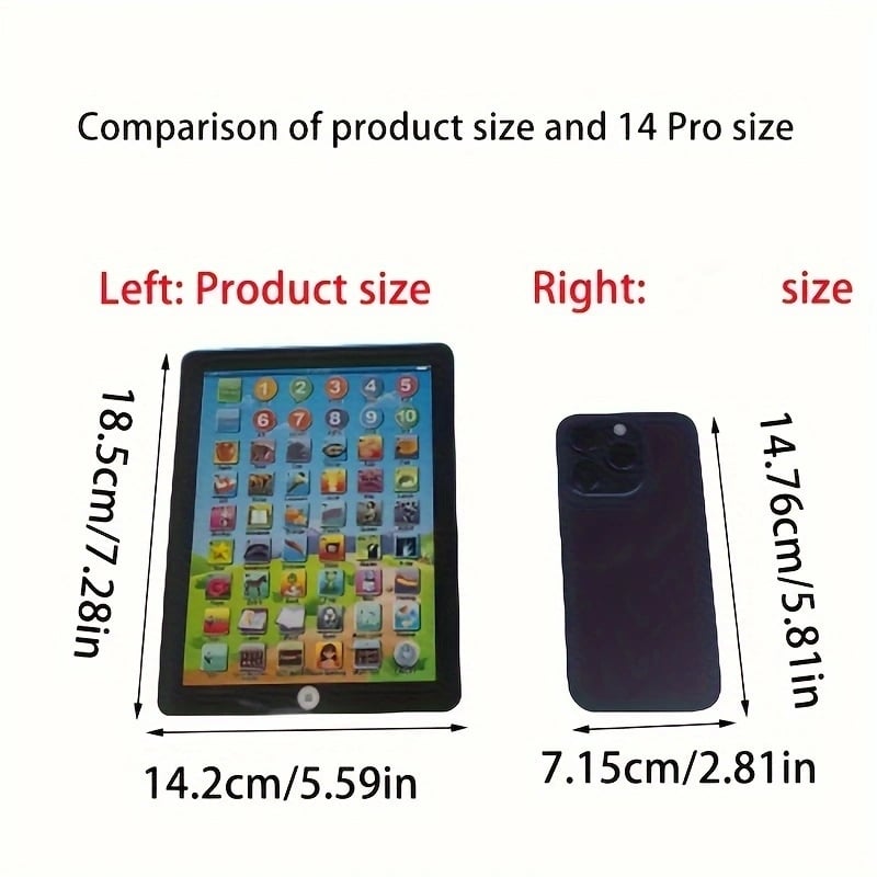 Kids' Learning Pad English Preschool Early Educational Tablet Toys for Babies Alphabet Birthday Gifts From 2-5 Years Old