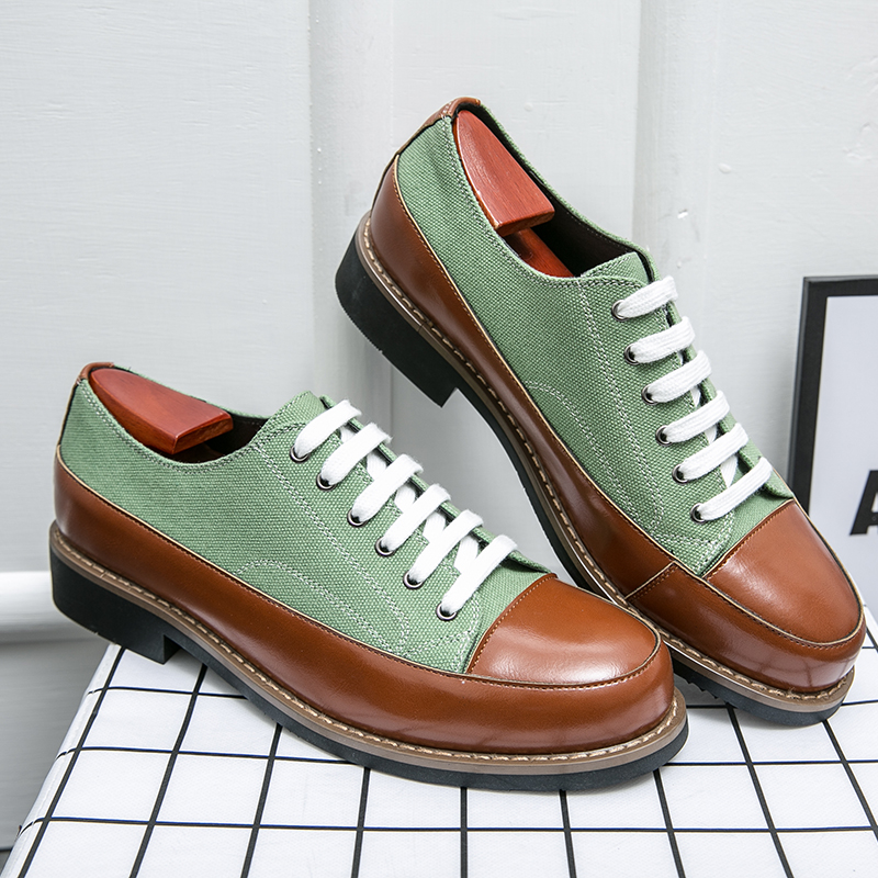 Leather Shoes Men Casual Lace Up Loafers Low Heel Platform Shoes Leather Premium Casual Luxury Brand Oxford Shoes