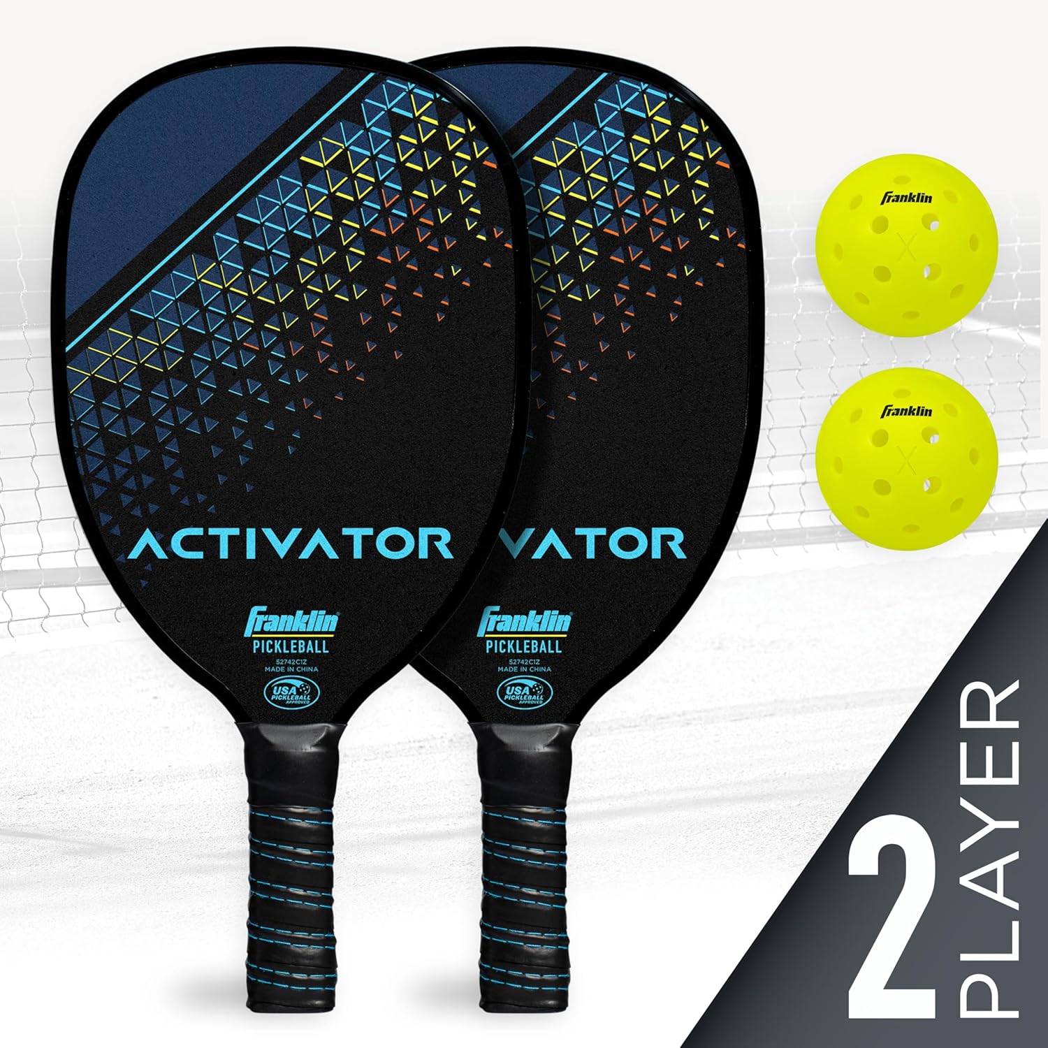 Franklin Sports Pickleball Paddle and Ball Set - Wooden Pickleball Rackets + Balls - Activator - USAPA Approved | Ball Set, Pickleball Rackets, Pickle