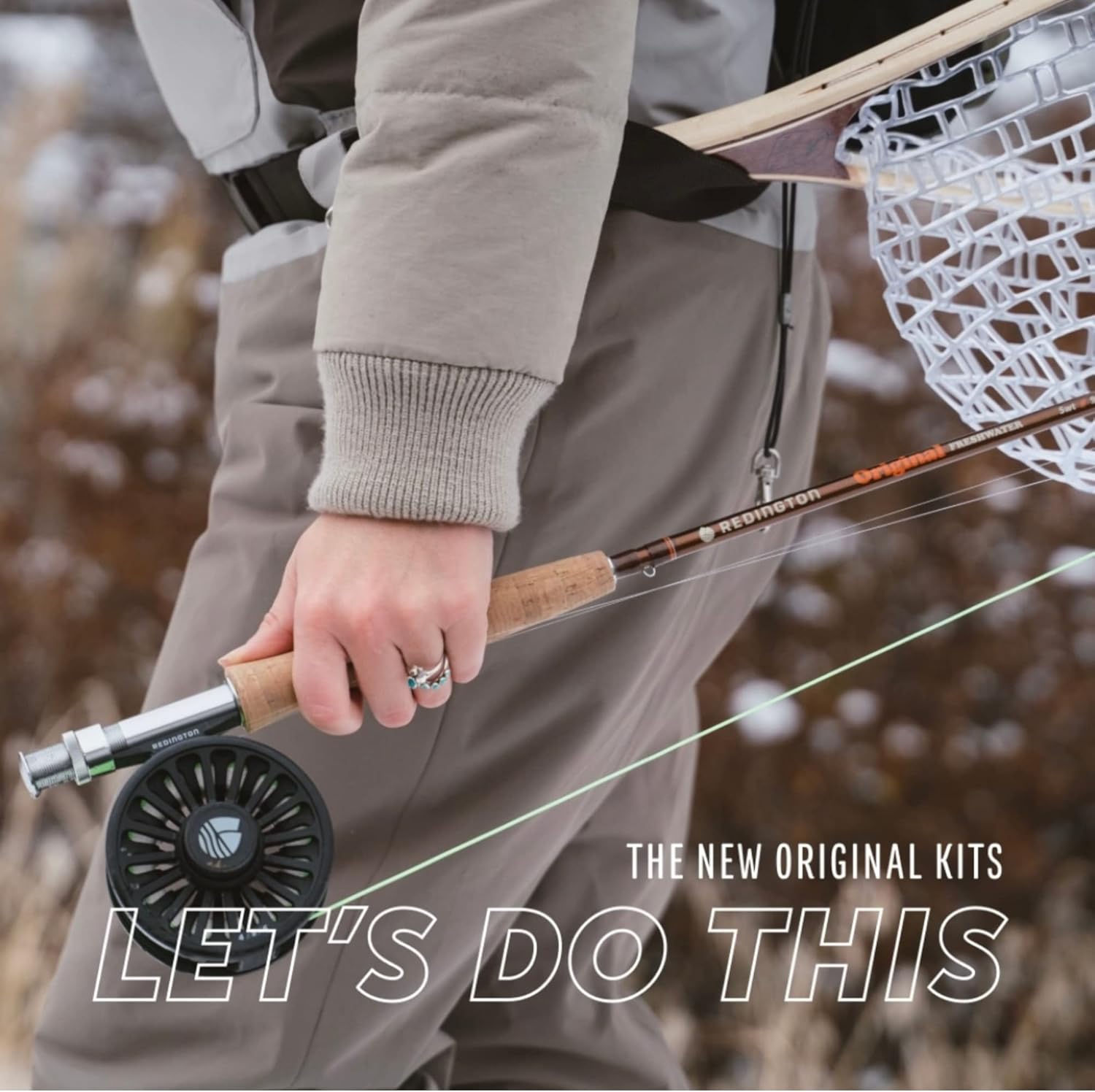 Redington Original Fly Fishing Rod and Reel Combo Kit – 9’ 4-Piece Medium Action Rod, Crosswater Reel, Rio Fly Line, Leader, and Travel Case – Freshwa