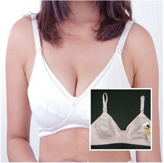 Women Maternity Cotton Adjustable Breastfeeding Bra Nursing Bra Adjustable Open Bra Underwear 34-42 C Cup