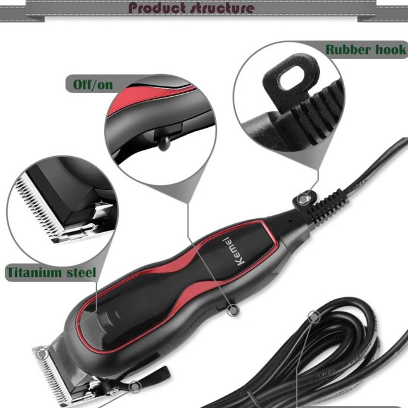 Barber Clipper Haircut Professional Electric Shaver 12W Powerful Hair Clipper Men's Hair Clipper 220v-240v