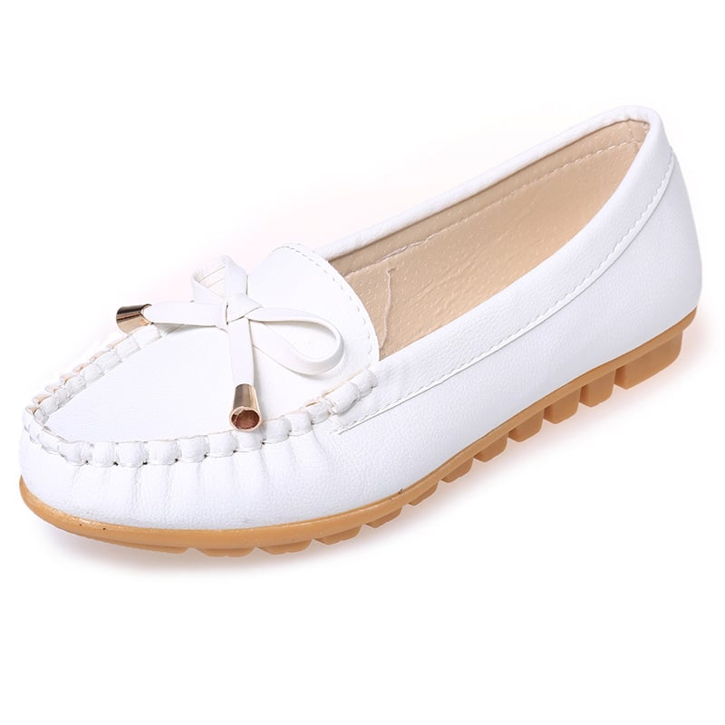 Women Ballet Shoes Flats Cut Out Leather Breathbale Moccains Women Boat Shoes Ballerina Ladies Shoes