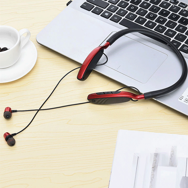 Bluetooth 5.0 magnetic wireless headset neck-mounted headset rechargeable stereo sports in-ear earbuds Bluetooth headset with mi