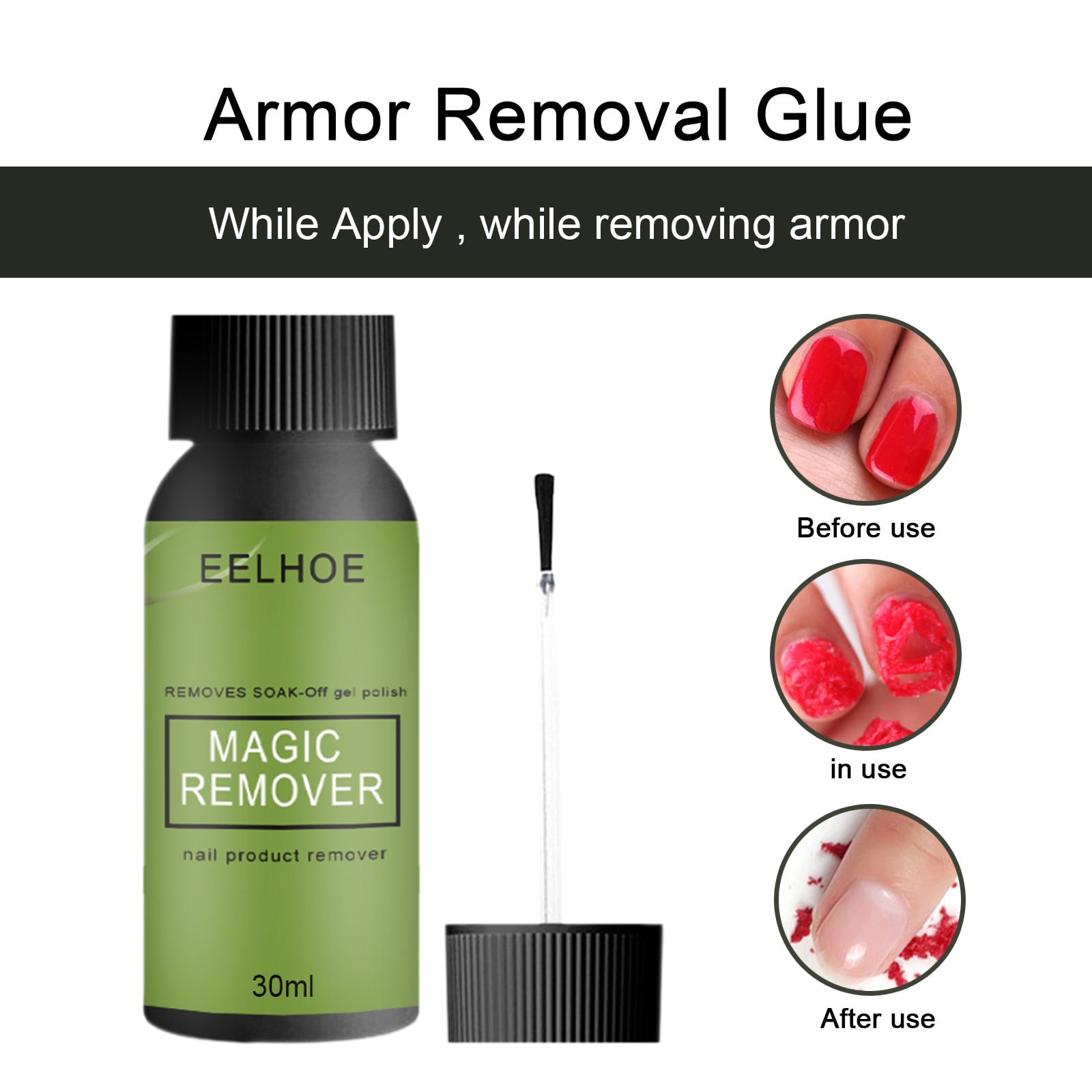 1pc30ml EELHOE nail remover explodes nail remover magic nail remover special easy nail remover gel for nail salons
