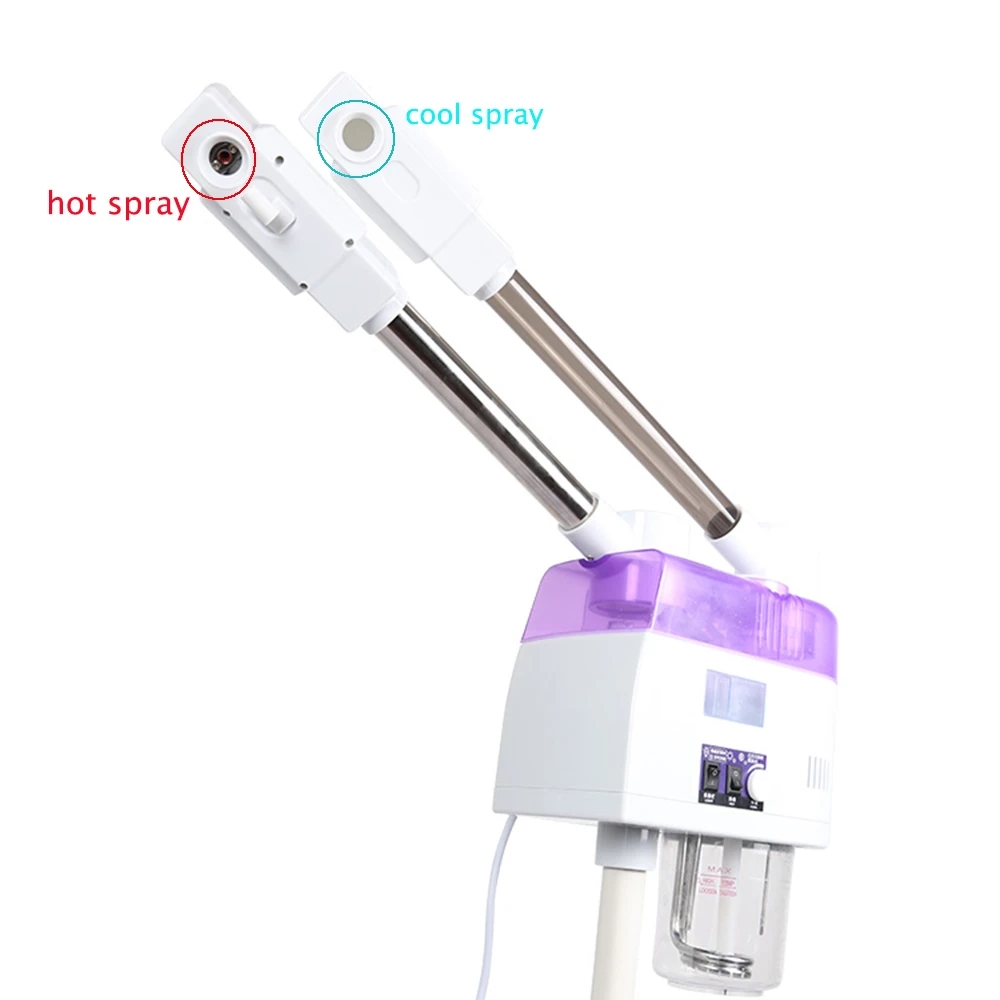 Hot&Cold Spray Machine Facial Steamer Home Spa Ozone Steaming Ion Sprayer Face Vaporizer Skin Care Adjustable Intensity