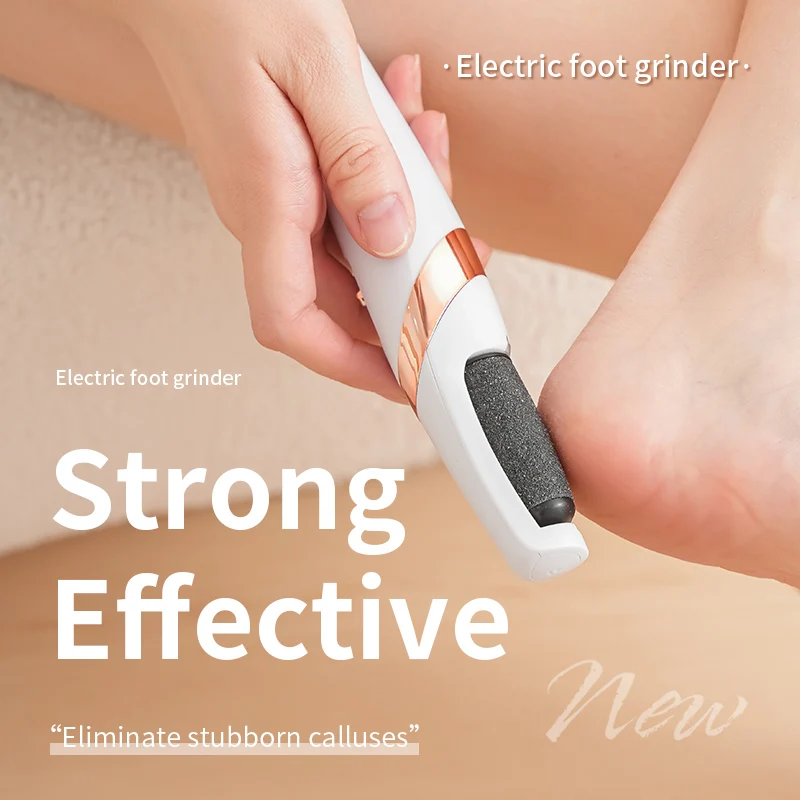 USB charging electric foot grinder with dual grinding heads and two speed adjustment options