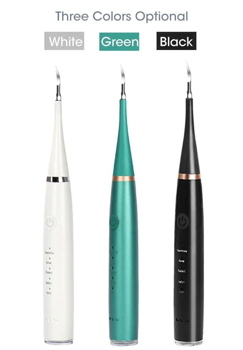 USB Rechargeable Sonic Electric Toothbrush 3-in-1 Tartar Removal & Teeth Whitening with Replaceable Brush Heads for Dental Care