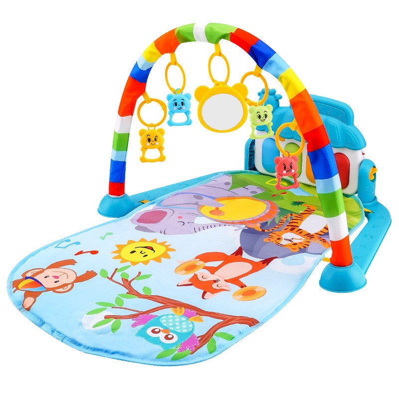 Baby Fitness Stand Music Play Gym Activity Toys Newborn Piano Crawling Blanket Pedal Game Pad Early Education 0-36 Months Gifts