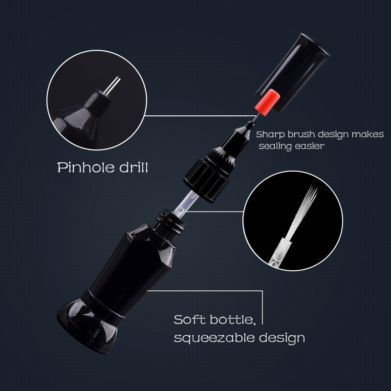 Nail point drill glue phototherapy nail sticker seal drill point drill pen stick diamond jewelry tool black bottle 10ml