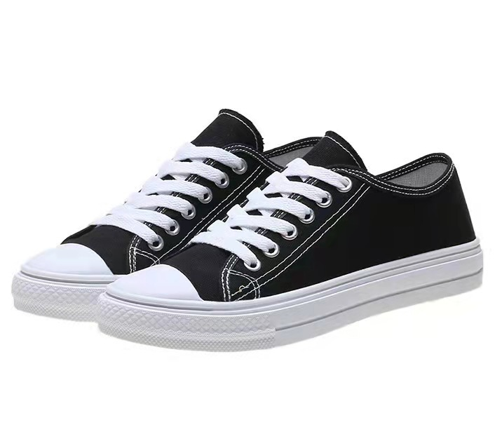 Canvas shoes vulcanized rubber shoes cloth shoes low top shallow mouth women's