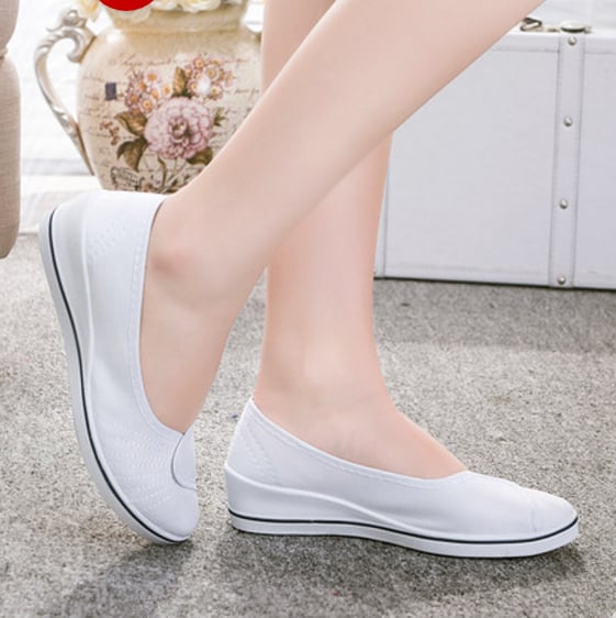 canvas shoes low breathable color flat shoes