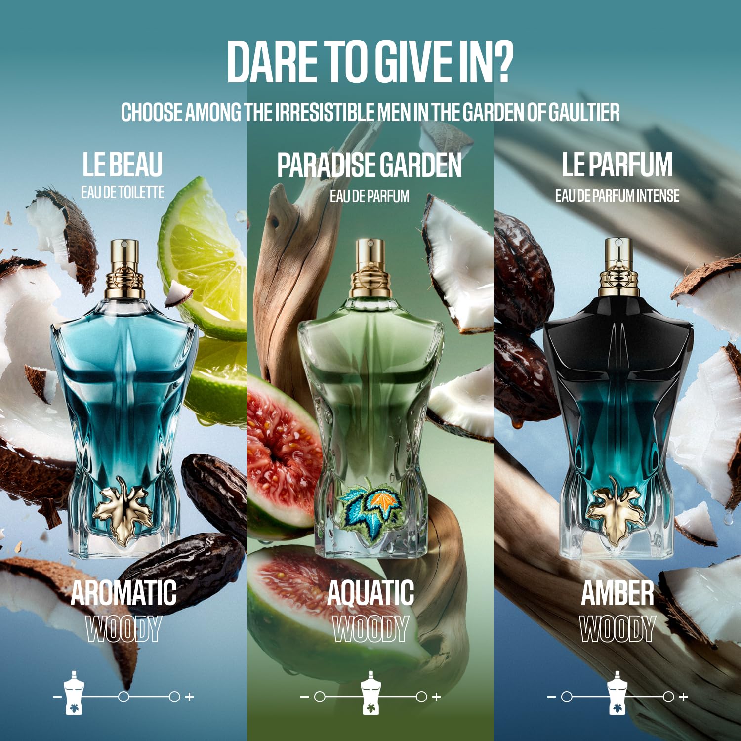 Jean Paul Gaultier Le Beau Eau de Toilette for Men - Long Lasting Addictive Aromatic Woody Mens Cologne with Bergamot, Coconut Wood & Tonka Bean - Des