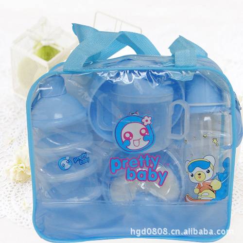 7pcs/set Baby Food Feeding Kit Bottle Teether Pacifier Bottle Storage Box Bottle Clip Tool Set Bottle Feeding Gifts For Child