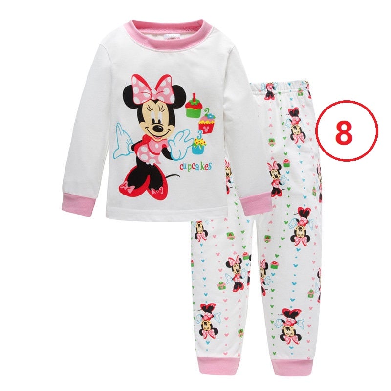 2pcs/Set Children Set girls Shirt Pant Set Baby Kid Pajamas Nightwear Home Clothing Set Kids Cotton Suit Wear