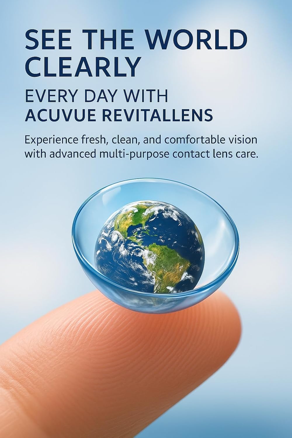 ACU vue Revita Contact Lens Solution, Multi-Purpose Disinfecting Solution for Soft Contact Lenses, Lens Case Included, 12.17 fl oz (360ml), Pack of 2