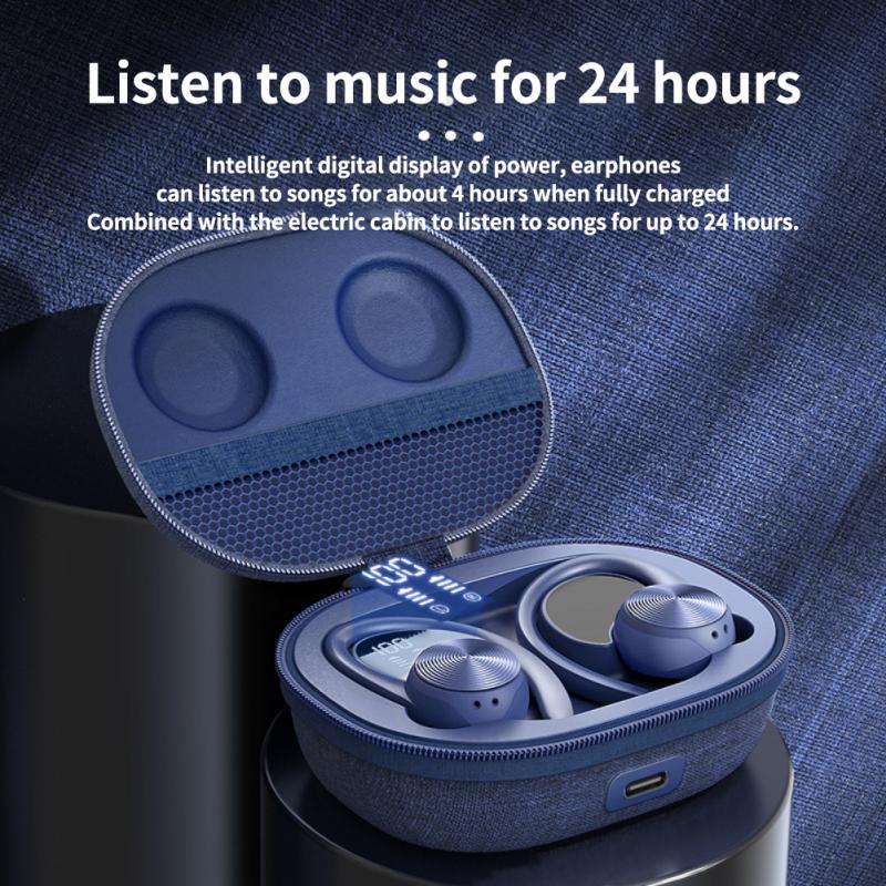 Sports TWS 5.0 Earphone Bluetooth Active Noise Cancellation Waterproof Wireless Headphones LED Display Headsets with Microphone