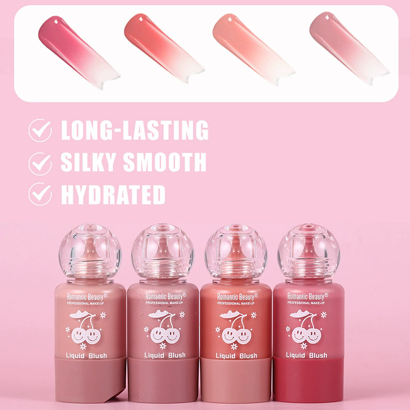 1PC Small feeding bottle liquid powder blusher press dropper Korean bubble powder blusher beauty makeup clear makeup women
