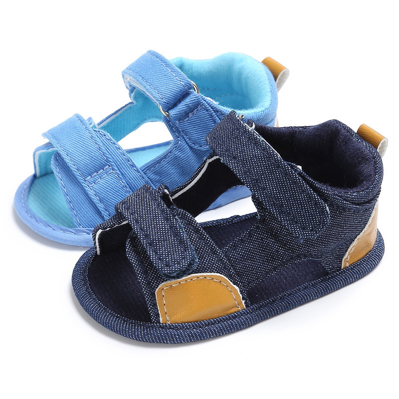 Fashion Baby Sandals Boys Cute Canvas Summer Shoes 0-2Y Newborn Baby Sandals Soft Shoes