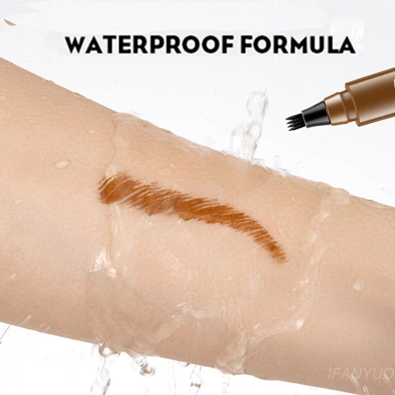 4 Point Eyebrow Pencil Waterproof Liquid Eyebrows Pen Lasting Red Brown Brow Pencil Eyebrow Makeup Pencil